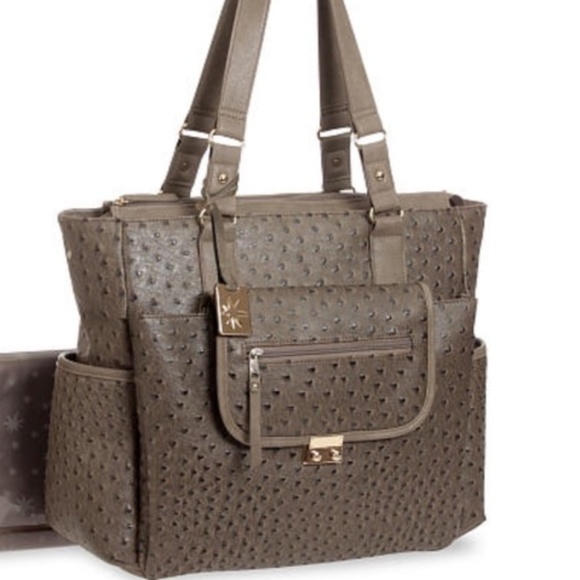Truly Scrumptious Handbags - Heidi Klum Truly Scrumptious Faux Ostrich Tote